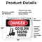 Signmission Go Slow Sound Horn, 14 in W x Rectangle, Vinyl Decal OS-2PACK-DS-D-1014-L-1283 - alternate 7